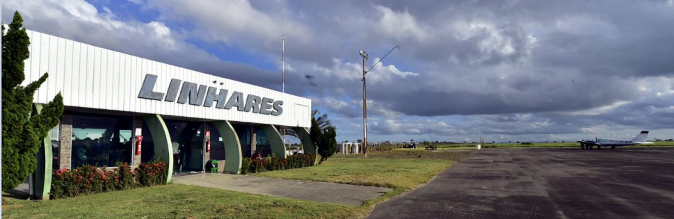 Atual aeroporto de Linhares, no Norte do Espírito Santo (Foto: Leonardo Duarte/Governo ES)